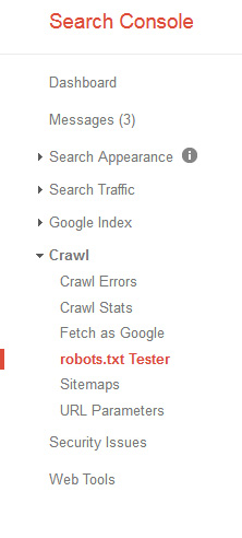 google webmaster tools search console