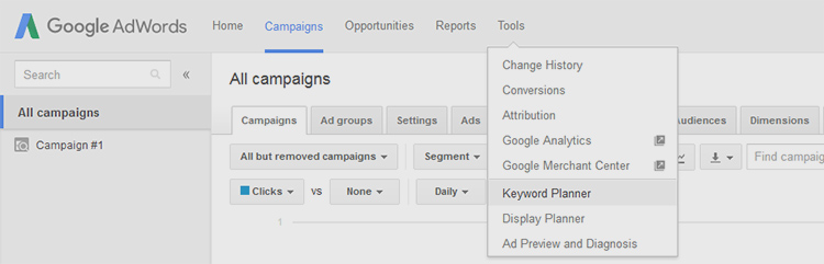 Google Adwords Keyword Planner