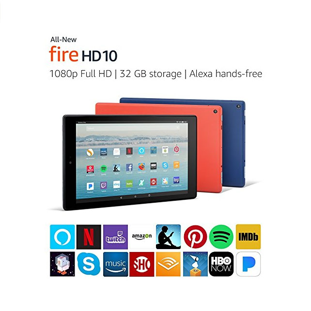 Fire HD 10 Tablet with Alexa 1080p Full HD Display